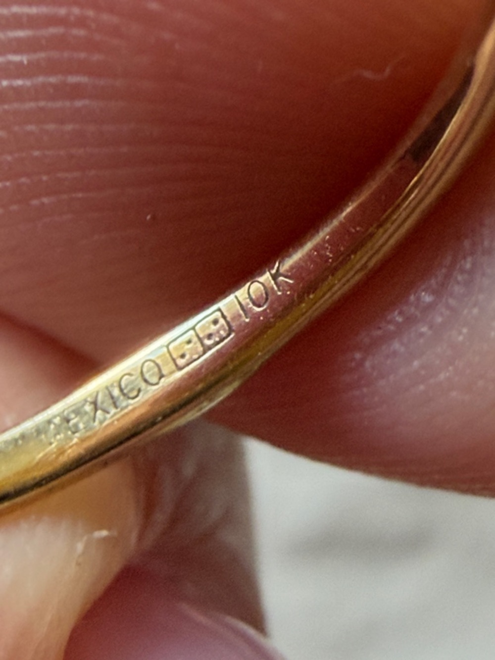 Vintage 10K Gold Sapphire Diamond Ring Oval Blue Sapphire Ring Estate Jewelry - Picture 4 of 4